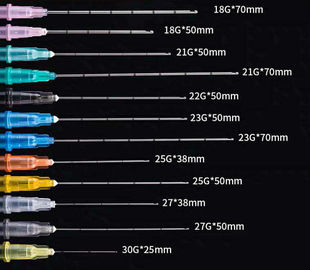 Làm đẹp dùng một lần Chất độn da Cannula Nâng mặt y tế Thép không gỉ tiệt trùng Blunt Micro Cannula