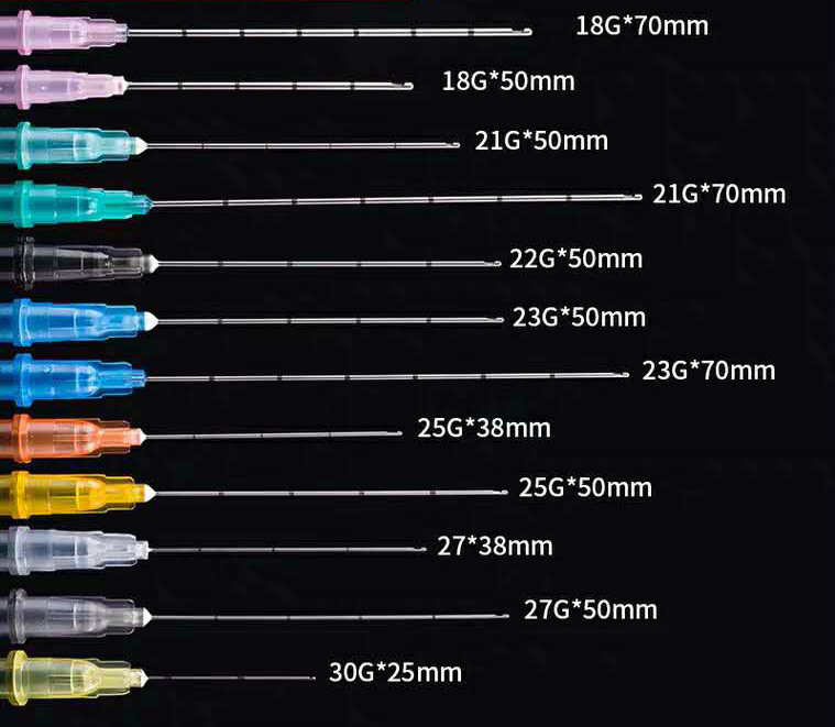 Làm đẹp dùng một lần Chất độn da Cannula Nâng mặt y tế Thép không gỉ tiệt trùng Blunt Micro Cannula